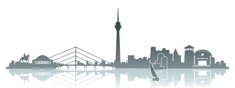 Illustration der Skyline von Düsseldorf
