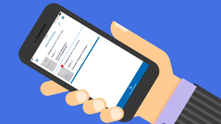 Screenshot EasyScan - Dokumentenübersicht