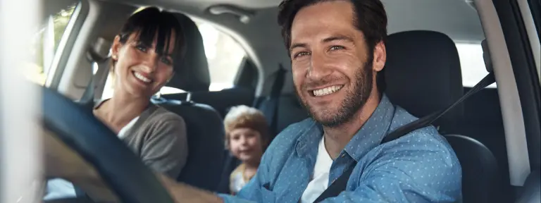 Familie macht einen Roadtrip