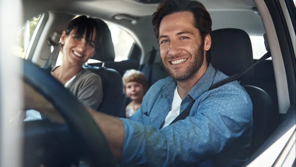 Familie macht einen Roadtrip